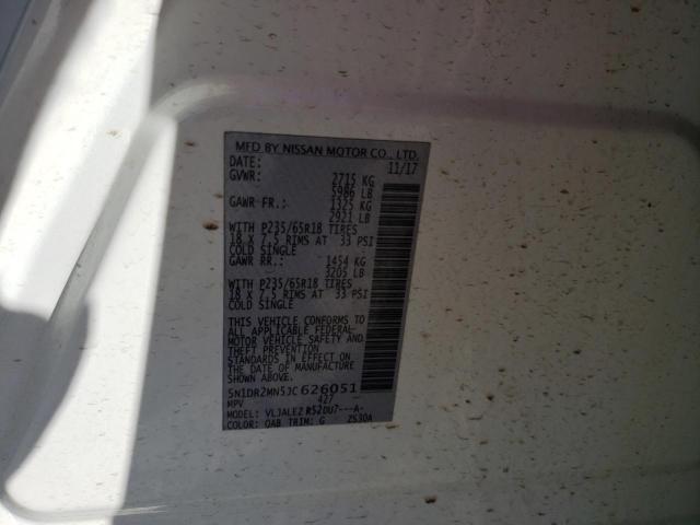 5N1DR2MN5JC626051 Nissan Pathfinder S