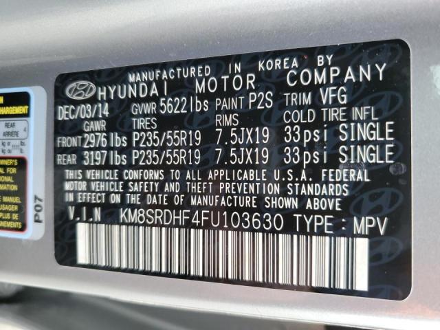 2015 HYUNDAI SANTA FE G - KM8SRDHF4FU103630