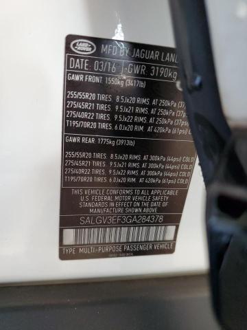 SALGV3EF3GA284378 Land Rover RANGEROVER