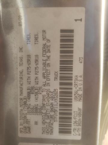 2020 TOYOTA TUNDRA DOU - 5TFUY5F11LX932825