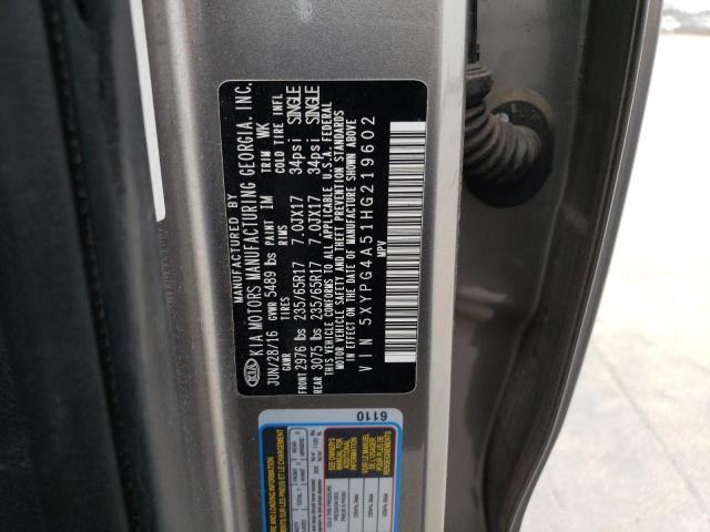 2017 KIA SORENTO LX - 5XYPG4A51HG219602