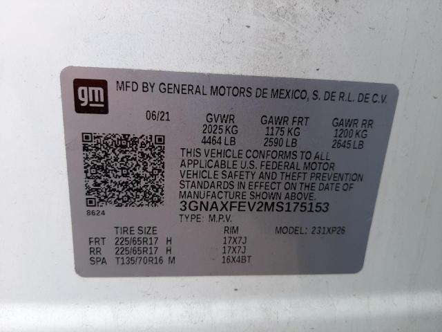 3GNAXFEV2MS175153 Chevrolet EQUINOX
