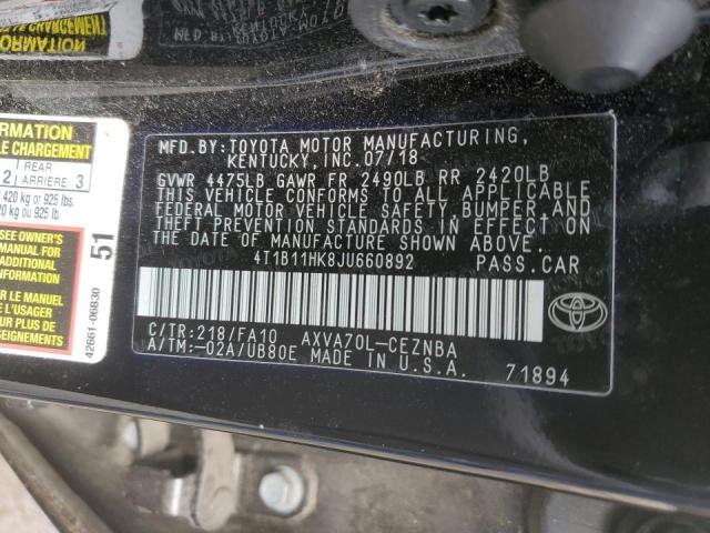 2018 TOYOTA CAMRY L - 4T1B11HK8JU660892