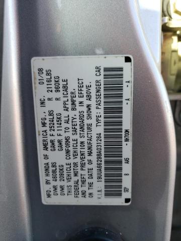 2008 ACURA TL VIN: 19UUA66298A031264