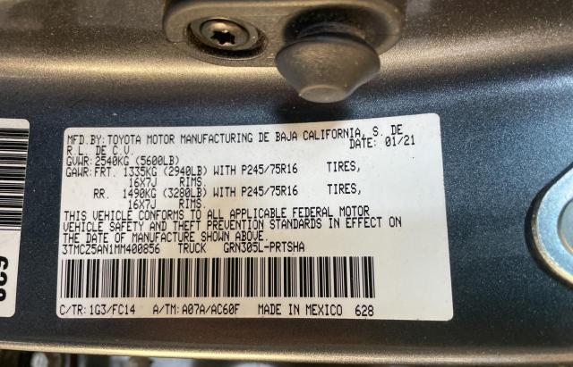 2021 TOYOTA TACOMA DOU - 3TMCZ5AN1MM400856