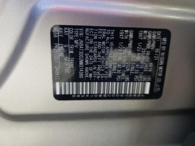 2021 NISSAN ROGUE PLAT JN8AT3DD2MW314380