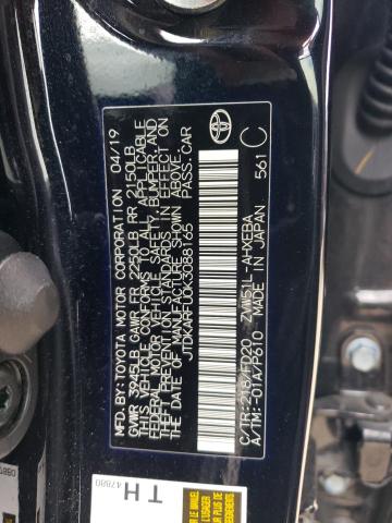 2019 TOYOTA PRIUS JTDKARFU0K3088165