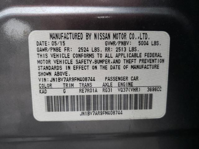 2015 INFINITI Q50 BASE - JN1BV7AR9FM408744