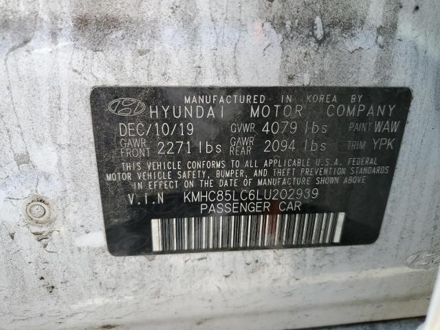 2020 HYUNDAI IONIQ SEL - KMHC85LC6LU202939