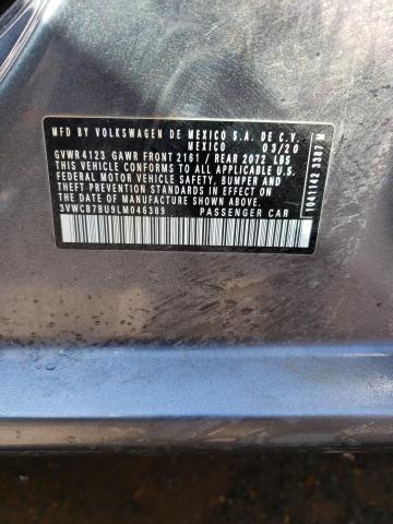 3VWCB7BU9LM046389 | 2020 VOLKSWAGEN JETTA S