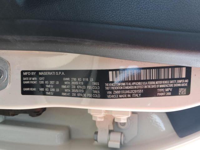ZN661XUA6JX291551 Maserati Levante