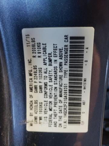 2016 HONDA ACCORD LX 1HGCR2F31GA069351