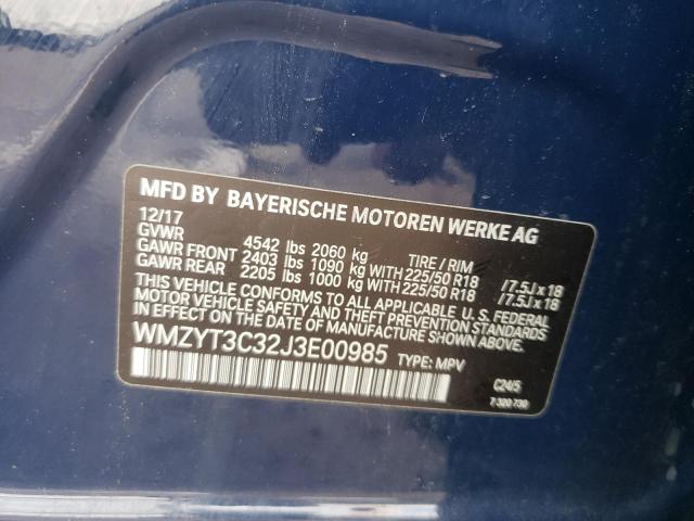 WMZYT3C32J3E00985 Mini Cooper S Countryman