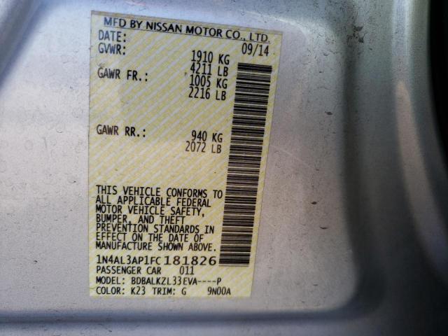 1N4AL3AP1FC181826 Nissan ALTIMA 2.5