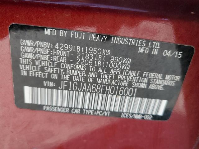 JF1GJAA68FH016001 Subaru Impreza