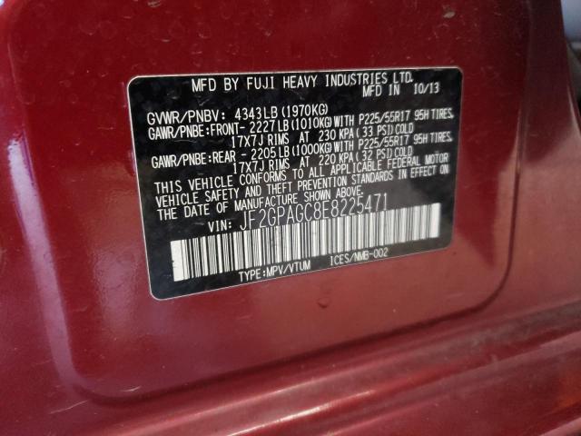 JF2GPAGC8E8225471 Subaru Xv Crosstrek 2.0 Limited