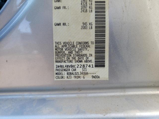 1N4BL4BV8KC228741 Nissan ALTIMA S