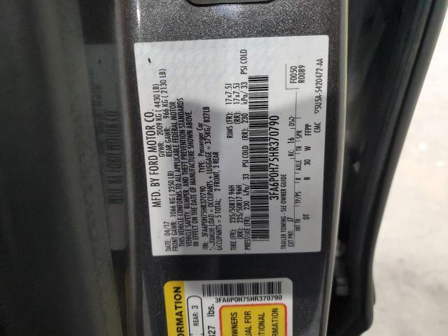 2017 FORD FUSION SE 3FA6P0H75HR370790