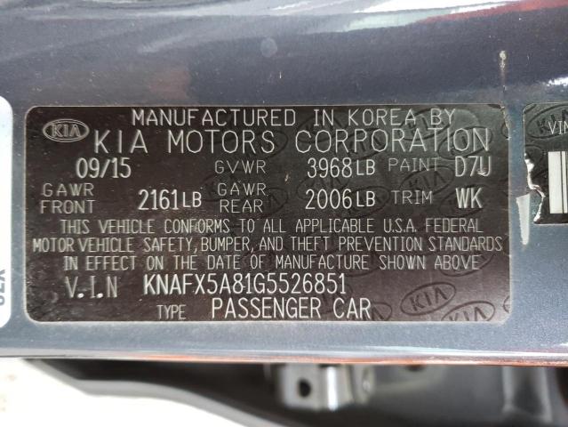 KNAFX5A81G5526851 KIA FORTE EX