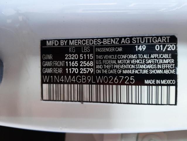 W1N4M4GB9LW026725 Mercedes-Benz GLB 250