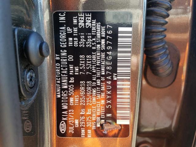 5XYKU4A78EG497767 KIA SORENTO EX