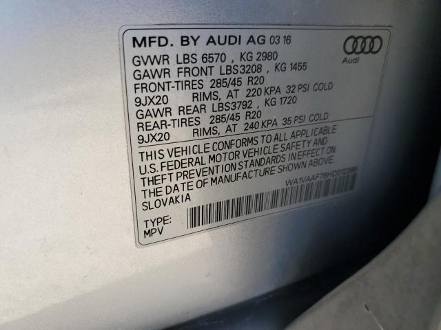 2017 AUDI Q7 PRESTIG - WA1VAAF78HD012389