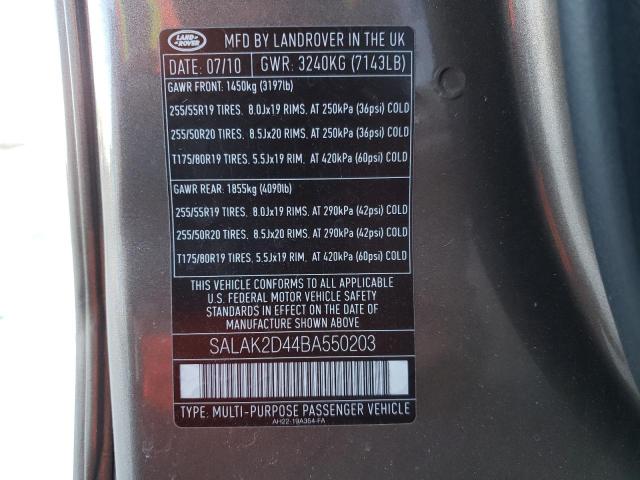 SALAK2D44BA550203 Land Rover LR4
