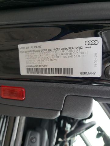 2020 AUDI A4 PREMIUM WAUGMAF41LA075188