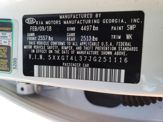 5XXGT4L37JG251116 KIA Optima Lx