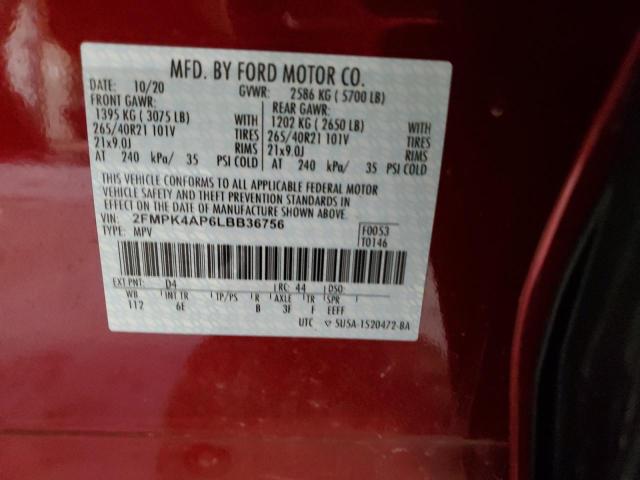 2020 FORD EDGE ST - 2FMPK4AP6LBB36756
