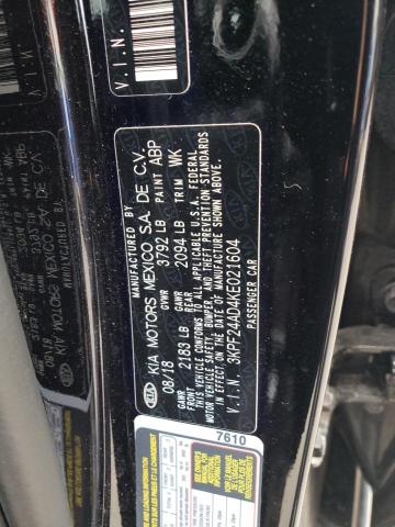 2019 KIA FORTE FE 3KPF24AD4KE021604
