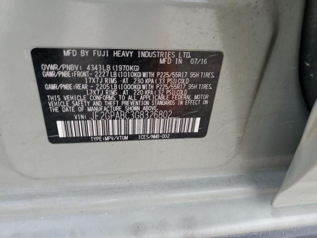 JF2GPABC3G8326802 Subaru Crosstrek