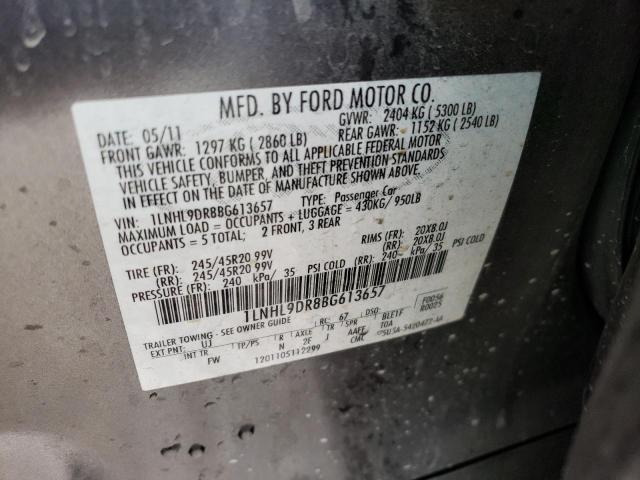 1LNHL9DR8BG613657 Lincoln MKS