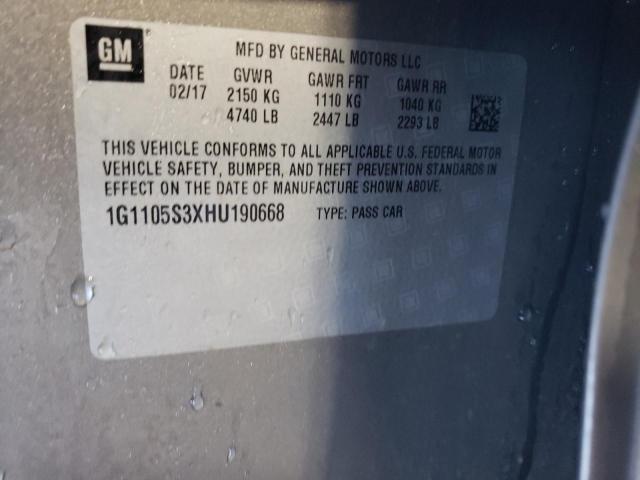 2017 CHEVROLET IMPALA LT 1G1105S3XHU190668