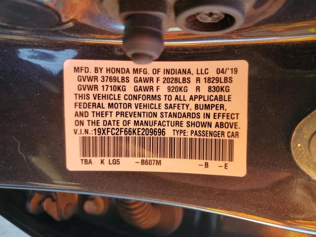 2019 HONDA CIVIC LX - 19XFC2F66KE209696
