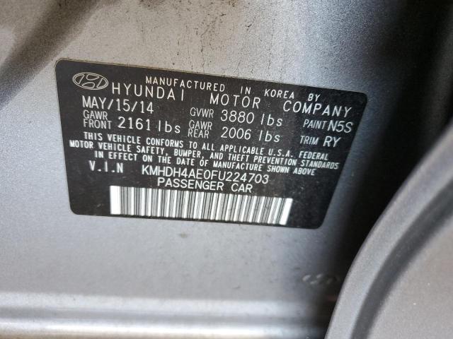 VIN KMHDH4AE0FU224703 2015 HYUNDAI ELANTRA no.12