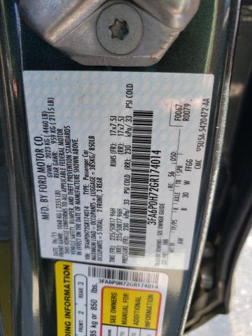 2016 FORD FUSION SE - 3FA6P0H72GR174014