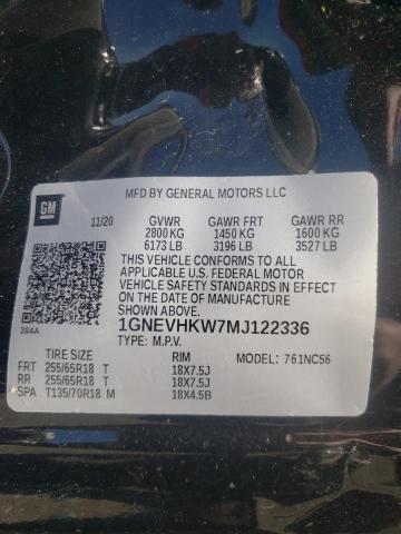 2021 CHEVROLET TRAVERSE L 1GNEVHKW7MJ122336