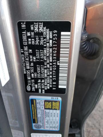5XYPGDA5XHG217539 KIA SORENTO LX