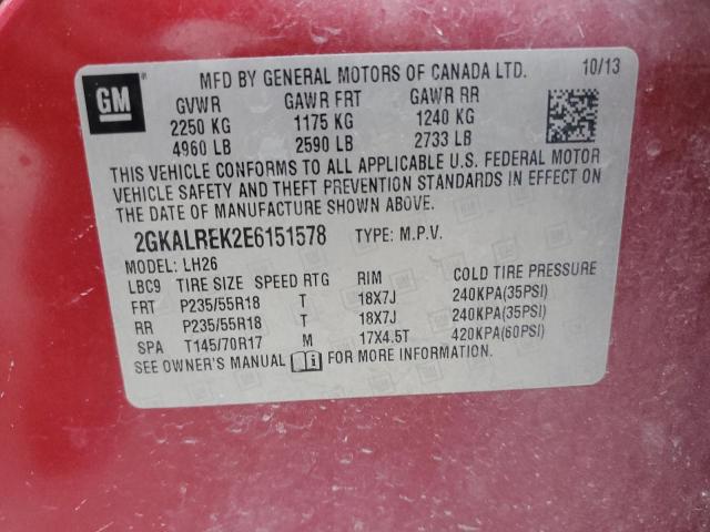 2GKALREK2E6151578 GMC Terrain Sle