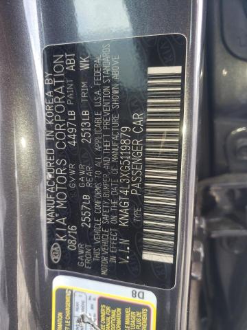 KNAGT4L3XG5119879 KIA Optima Lx