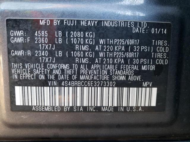 4S4BRBCC6E3273302 Subaru Outback 2.5i Premium
