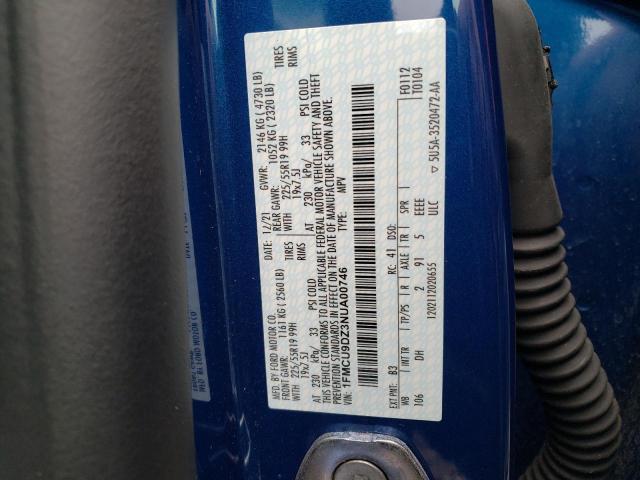 2022 FORD ESCAPE TIT 1FMCU9DZ3NUA00746