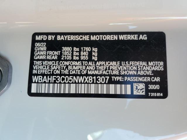 2022 BMW Z4 SDRIVE3 - WBAHF3C05NWX81307
