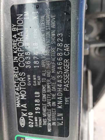 2010 Kia Rio Lx VIN: KNADH4A35A6687823 Lot: 40678043
