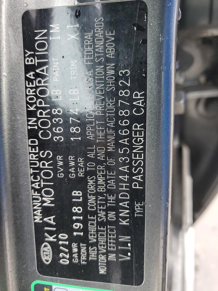 knadh4a35a6687823 KNADH4A35A6687823 2010 Kia Rio Lx