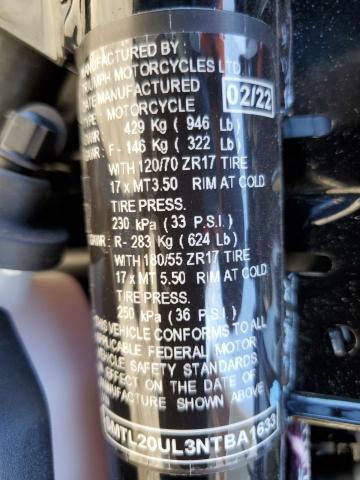 2022 TRIUMPH MOTORCYCLE TIGER SPOR - SMTL20UL3NTBA1633