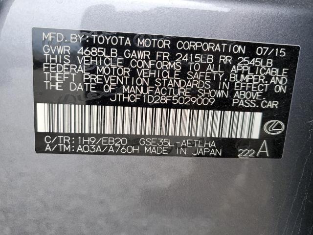2015 LEXUS IS 250 JTHCF1D28F5029009