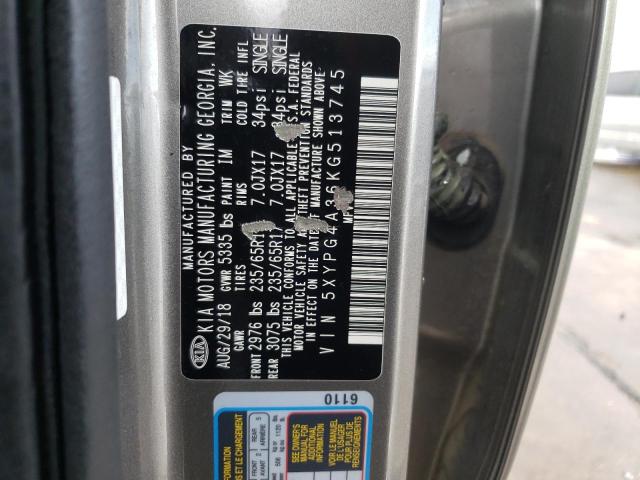 2019 KIA SORENTO L - 5XYPG4A36KG513745