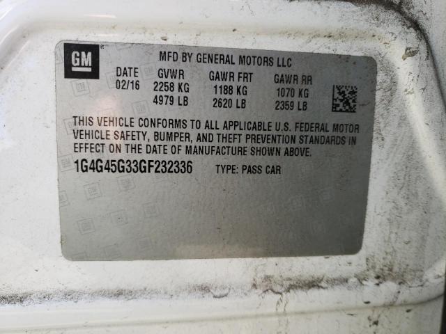 2016 BUICK LACROSSE S - 1G4G45G33GF232336